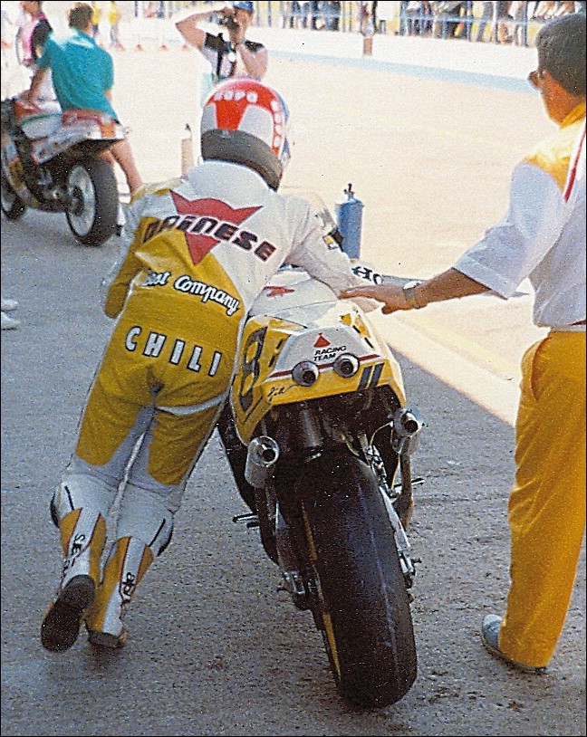 Frankie Chili Donington Park British GP 1988.jpg